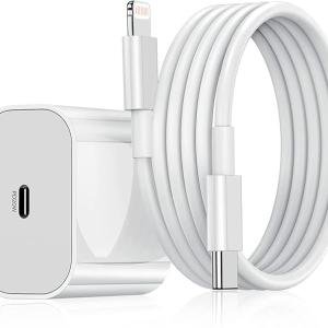 DR VAKU® 20W Charger Adapter L Cable Combo Compatible with 14/14Plus/14Pro/14 Pro max/iPhone 13/13 Pro/13 Pro max 12/12 Pro/11/X/Xr- White