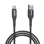Geonix eForce C03 3A Type-C Fast Charging Cable, 1.2m Braided USB-C Data & Charging for Android Smartphones, Tablets, Laptops – Quick Charge & High-Speed Sync (Black)