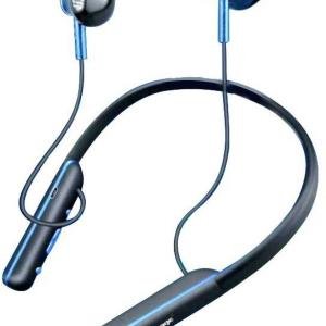 Kratos Blue Bluetooth Neckband with 55H Playtime, Deep Bass, Stereo Sound, HD Calls, Magnetic Earbuds, Voice Assistant, Type-C Fast Charging, Rich Audio